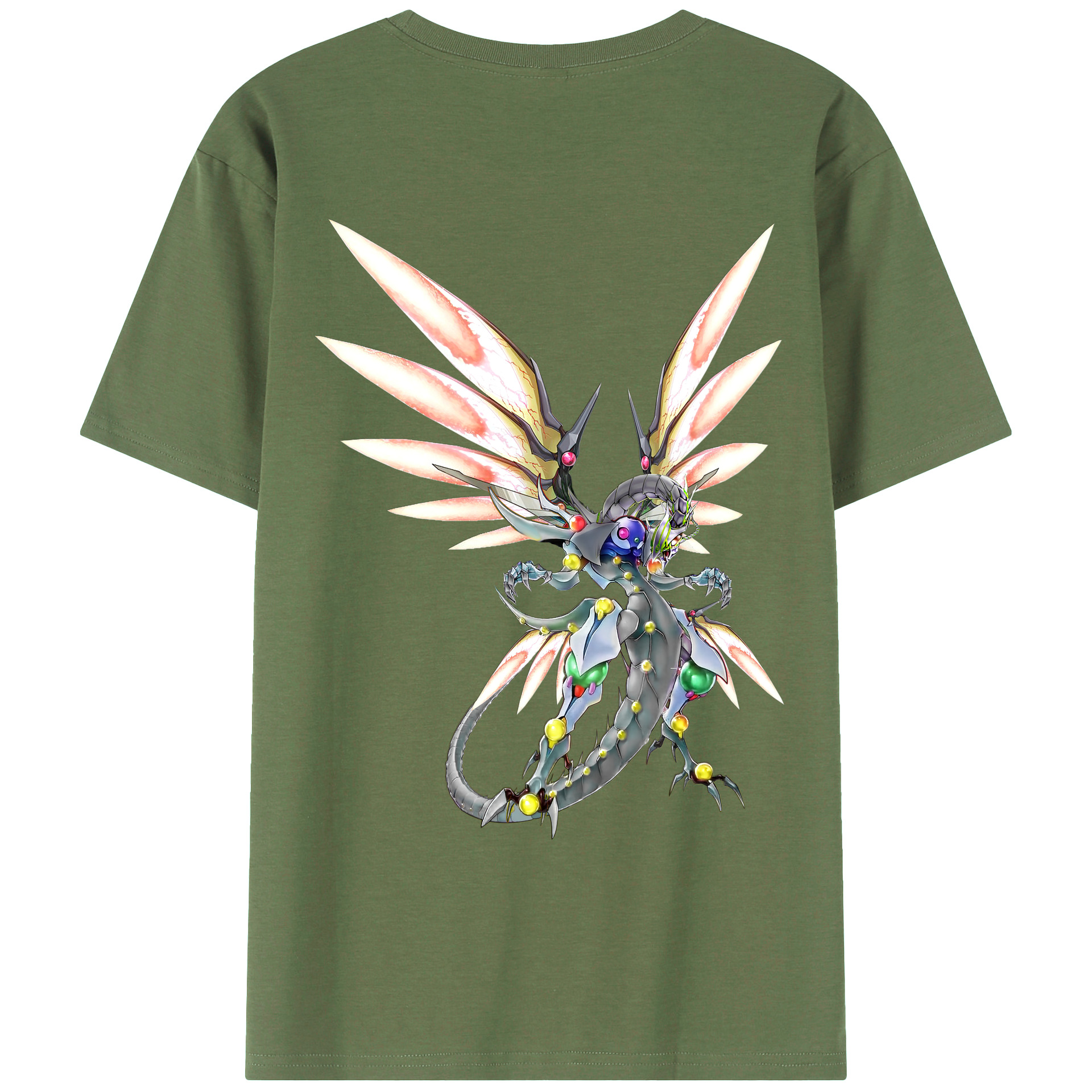 （画像用） 遊☆戯☆王 Yu-Gi-Oh! 綿100％ メンズ半袖Tシャツ（バックプリント） 通気性